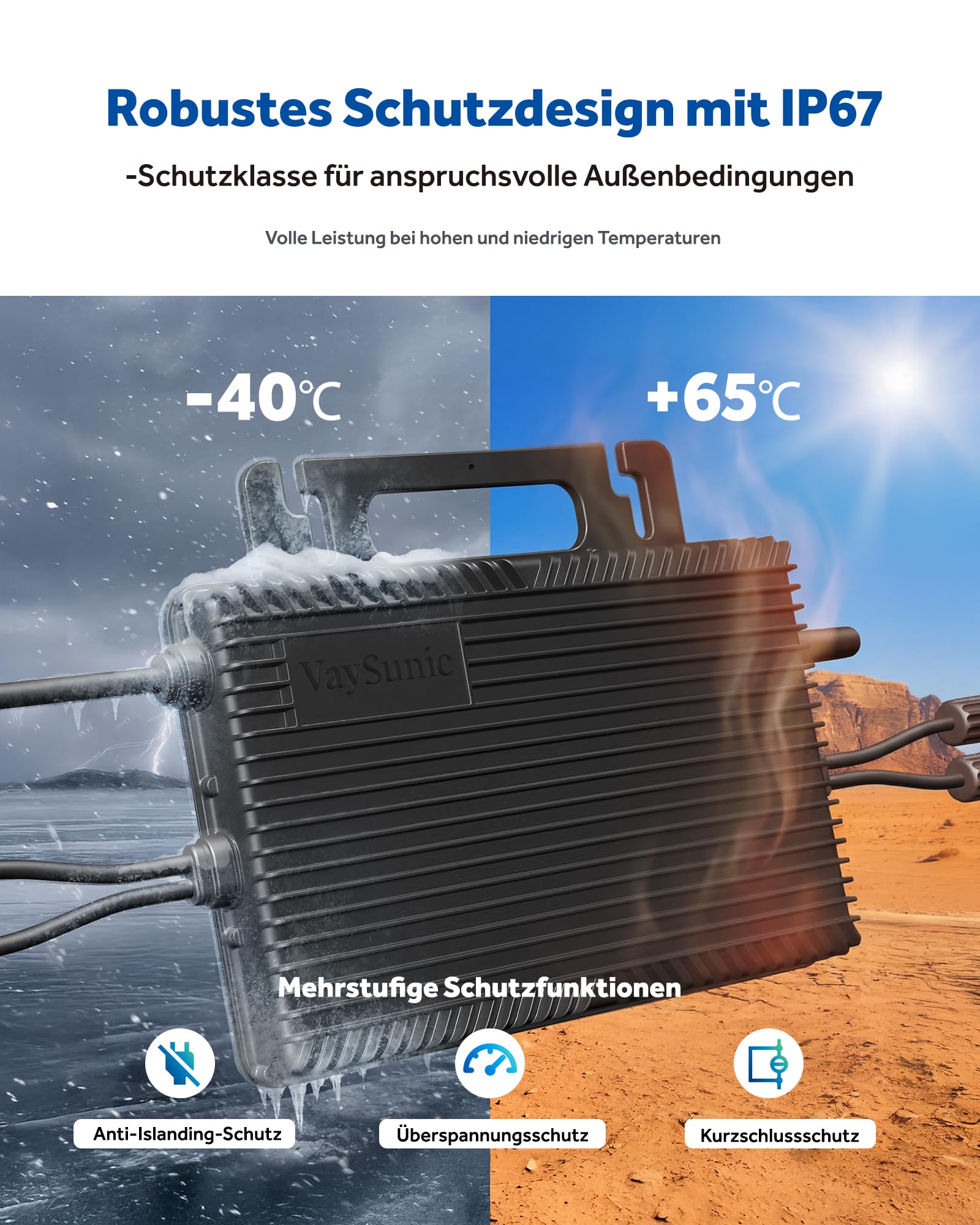 Micro inverter da 800 W con Wi-Fi integrato, 0% IVA, inverter plug & play – ideale per centrali elettriche da balcone, certificazione PV VDE, impermeabile IP67, tecnologia MPPT, controllo tramite app