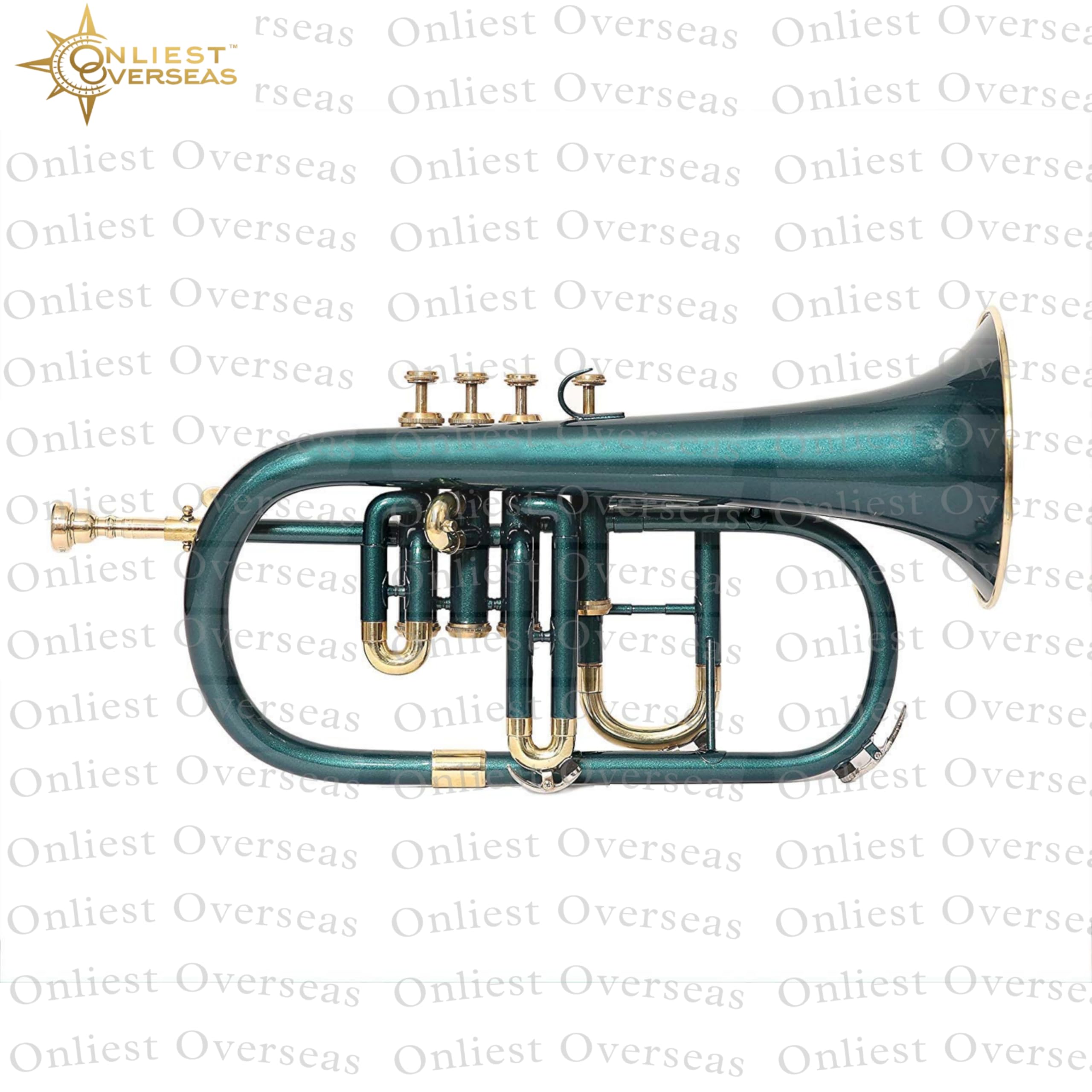 Flugel Horn 4 Valve Instrument en laiton avec tonalité chaude et valves lisses pour musiciens et étudiants
