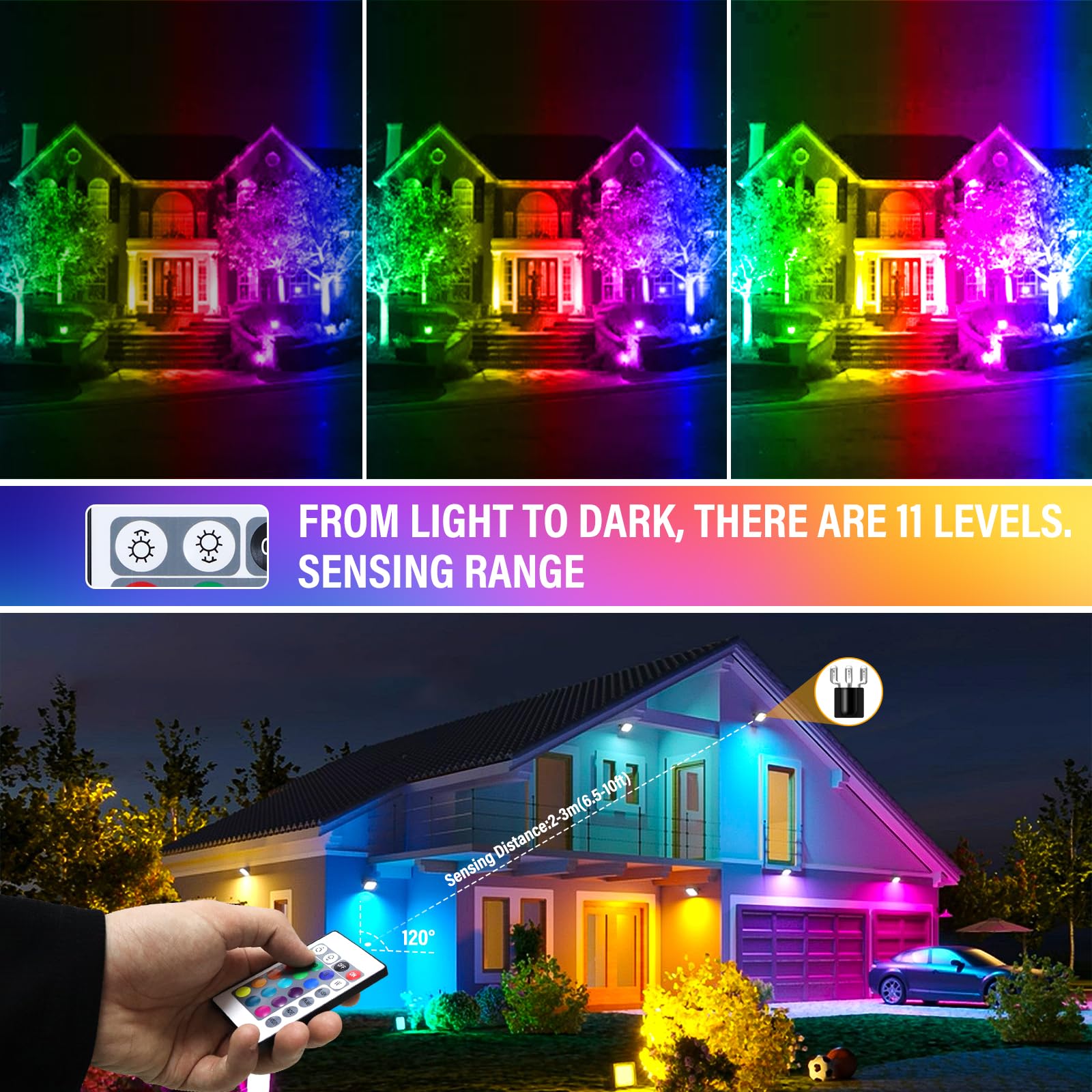 Faretto LED RGB Da 50W Esterno/Interno - Proiettore A Cambio Colori Con Telecomando, IP66, Ideale Per Giardino E Feste - Foto 12