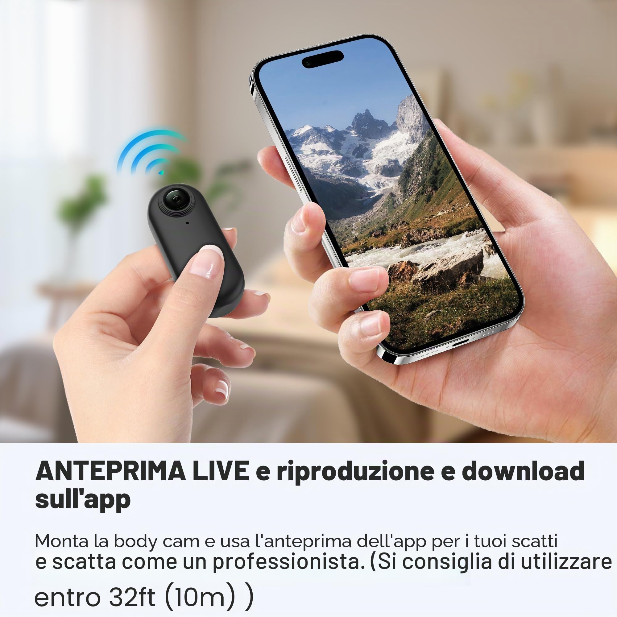Meoilkolnm Mini videocamera da 128 GB FHD 1080P, action body cam indossabile, videocamera portatile di alta qualità per la sicurezza, lavoro, guardia, viaggi (nero)
