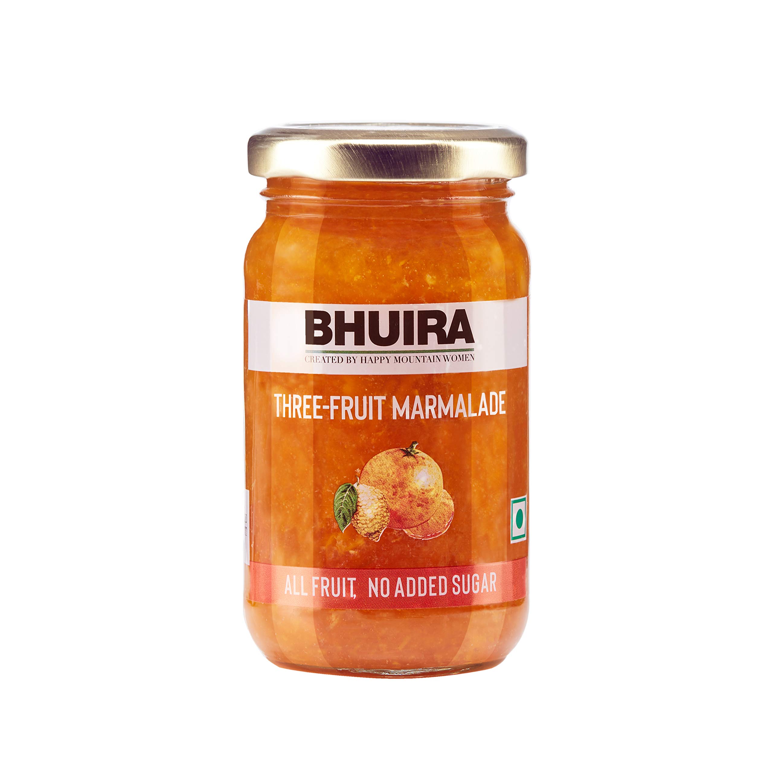 Bhuira|All Natural Jam Strawberry Preserve & Three Fruit Marmalade-240g Each|No Added Sugar|No Added preservatives |No Artifical Color Added |Pack of 2 - Image 2 thumbnail