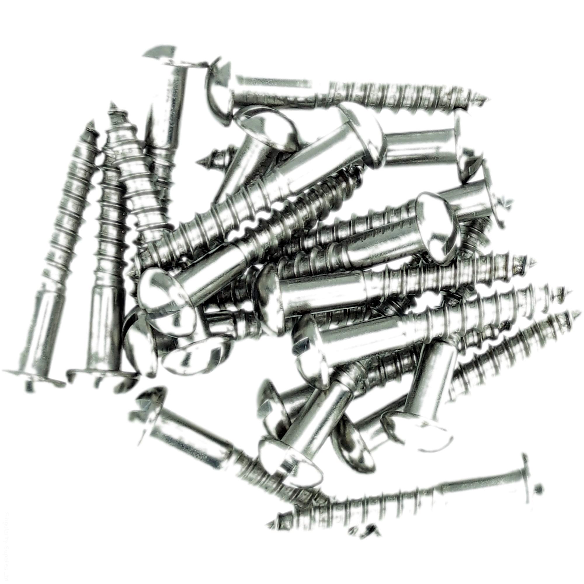 Singularity Supplies No.6 X 1.78 (3.5Mm X 45Mm) Slot Pan Wood Screw - Stainless Steel (A2) (Pack Of 20)