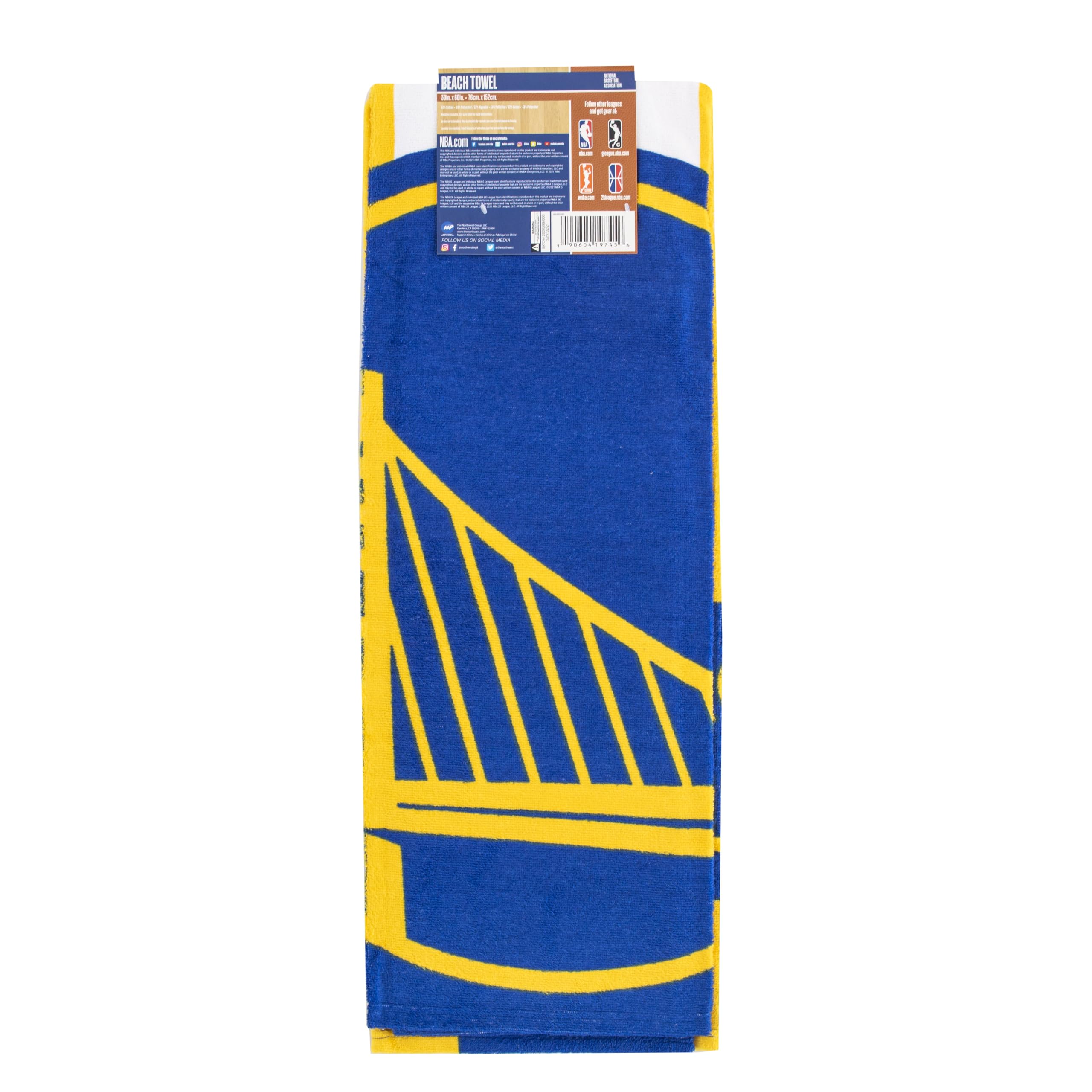 The Northwest Company Oficjalnie licencjonowane NBA Golden State Warriors, niebieskie, 76 cm x 152 cm