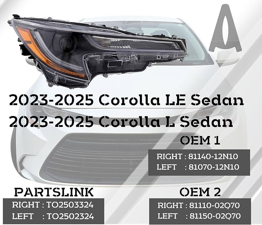 アライヴン Amazon.com: Replacement For Toyota 2023 2024 2025 Corolla