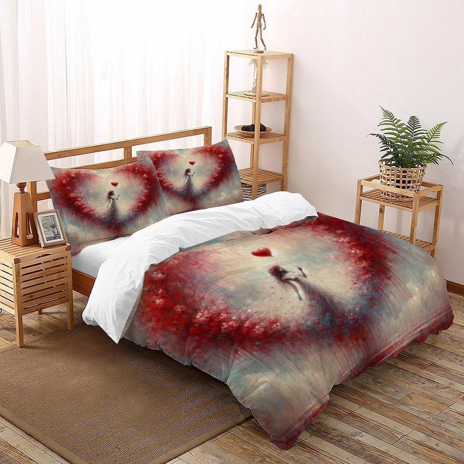 Housse de couette gothique fermeture éclair parure de lit microfibre 200x200