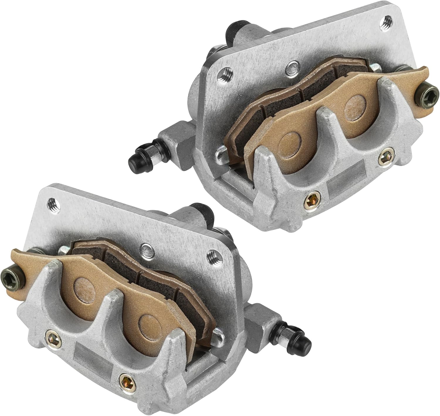 Caltric Front Left and Right Brake Caliper with Pad Compatible with Yamaha Raptor 700 700R YFM700R 2006-2026 / YFZ 450 YFZ450R YFZ450X 2004-2025