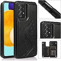 Vista 30 de Phone Case for Samsung Galaxy A52 5G/4G with Tempered Glass Screen Protector and Card Holder Wallet Cover Stand Flip Leather Cell Accessories Glaxay