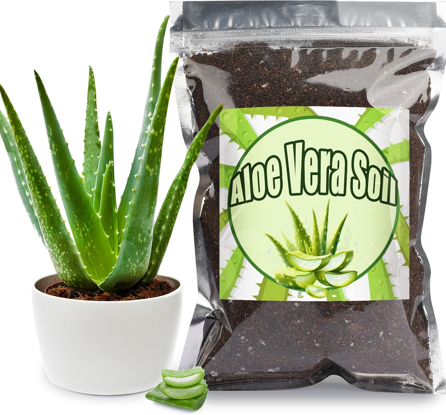 Doter Aloe Vera Potting Soil Mix 10qt, Ready to Use for Seedling and Growing of Aloe Vera Plants or Other Houseplants