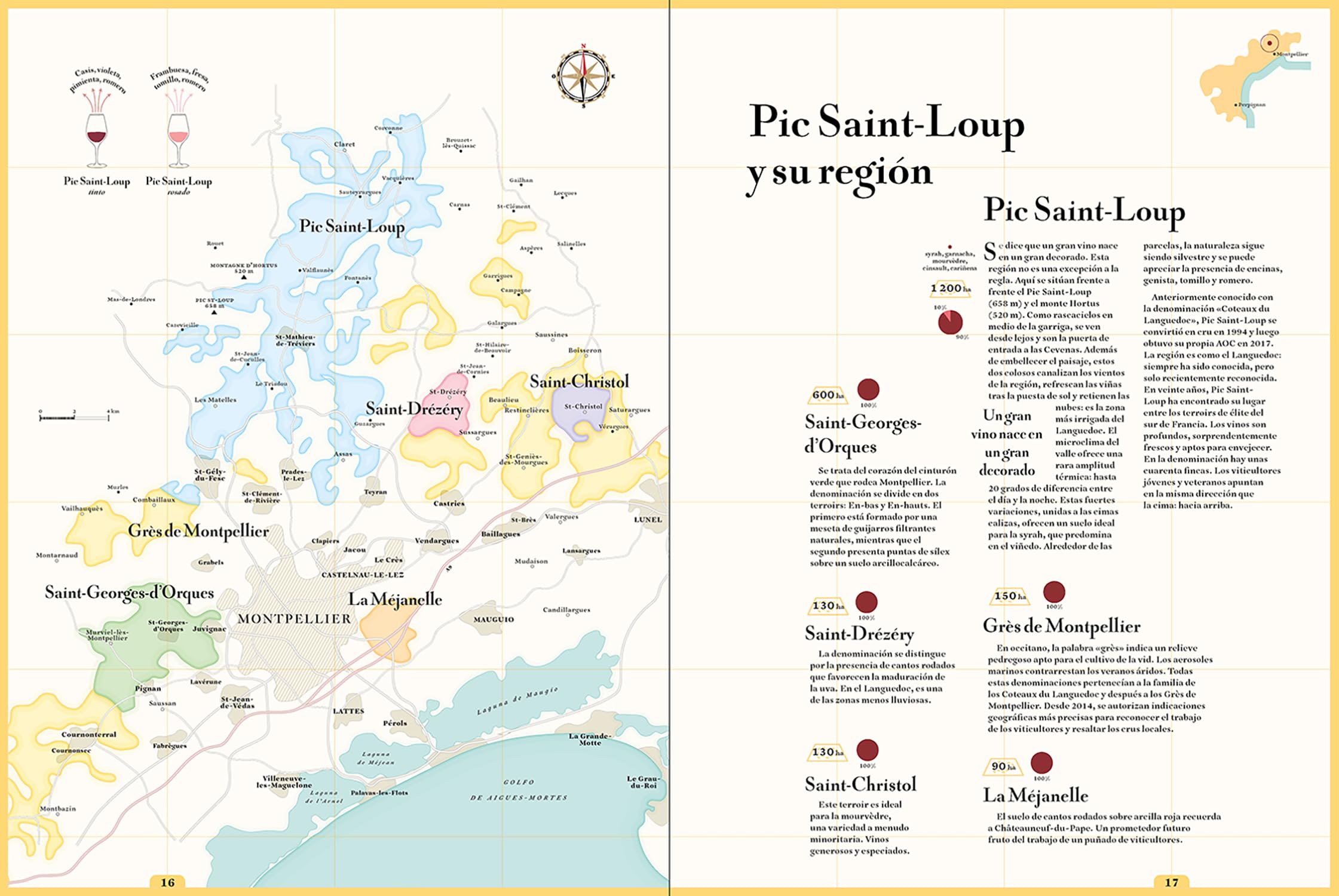 Ruta de los vinos franceses: Atlas de los viñedos de Francia (BEBIDAS)