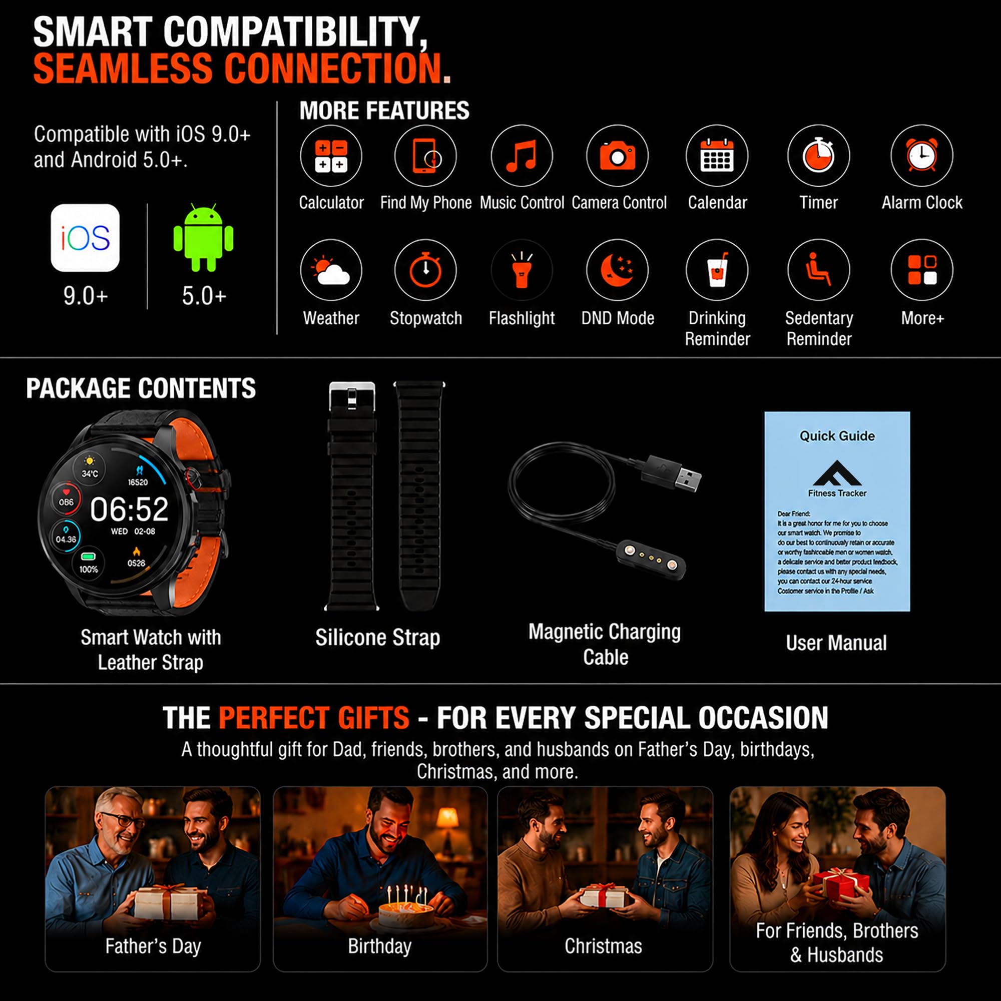 Reloj inteligente para hombre con mapas GPS sin conexión, reloj inteligente AI de 1.46 pulgadas, respuesta de llamadas/texto BT, monitor de frecuencia cardíaca/sueño/análisis de salud, más de 100