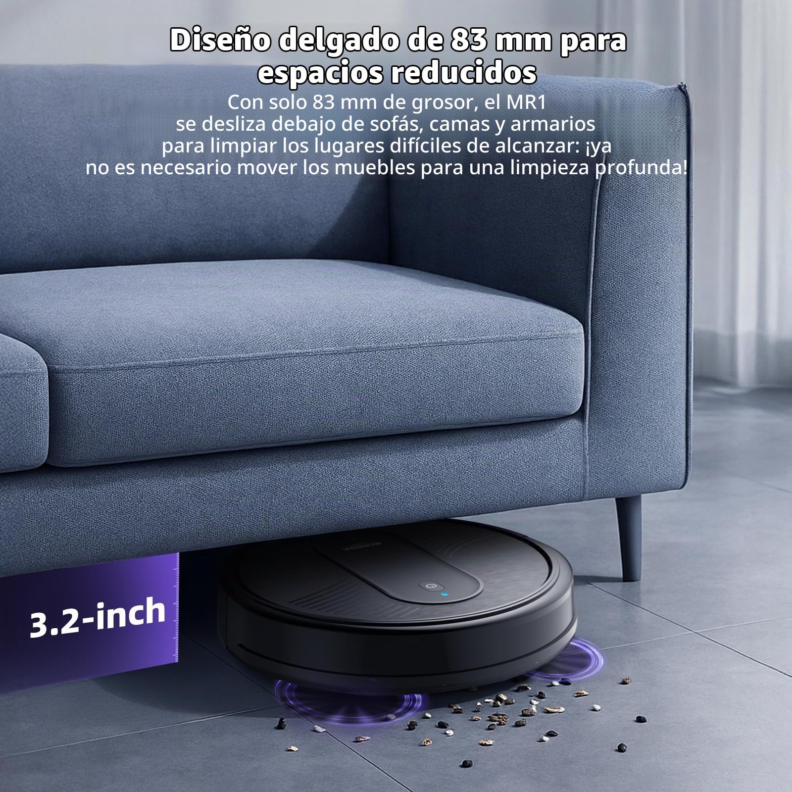 MONSGA Robot Aspirador,Robot Aspirador y Fregasuelos 4000Pa Presión de Succión, Autonomía 140 Minutos, Sensores Anticaídas y Cepillo Multifunción, TotalSurface, App Control | Robot Aspirador y Fregasuelos 3 en 1,Autonomía 140 Minutos, Sensores Anticaídas,