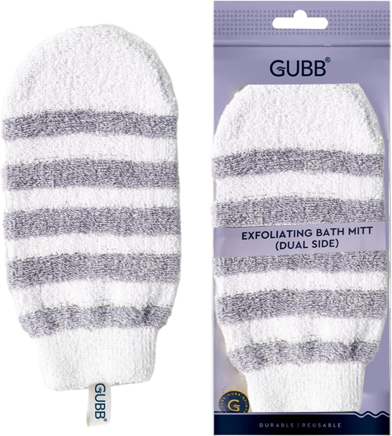 GUBB Bath Mitt Glove for Dead Skin Removal | Exfoliating Bath Mitten with Loofah | Shower Scrubber Glove for Body Exfoliation,Scrub Gloves,Blackheads,Tan Removal,Dead Skin Cells,Promote Blood Circulation,Bath Brush for Dead Skin |Easy to Use