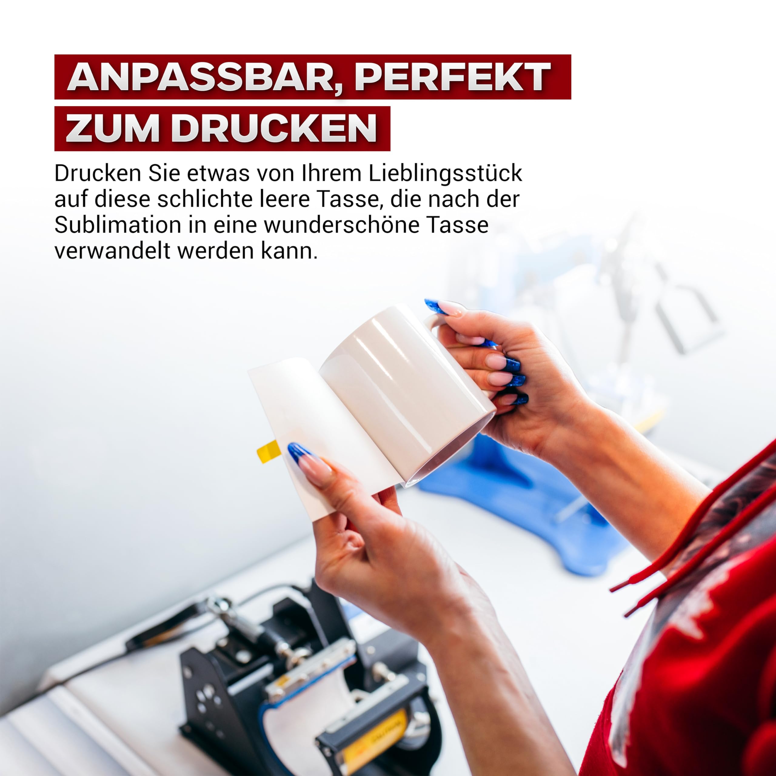 Sublimationstassen ohne Druck AAA Grade | Einzeln oder im Set | Fototasse für Sublimationsdruck | Leere Tassen für Hitzepressen-Thermo-Sublimation (12 Stück, Rosa)