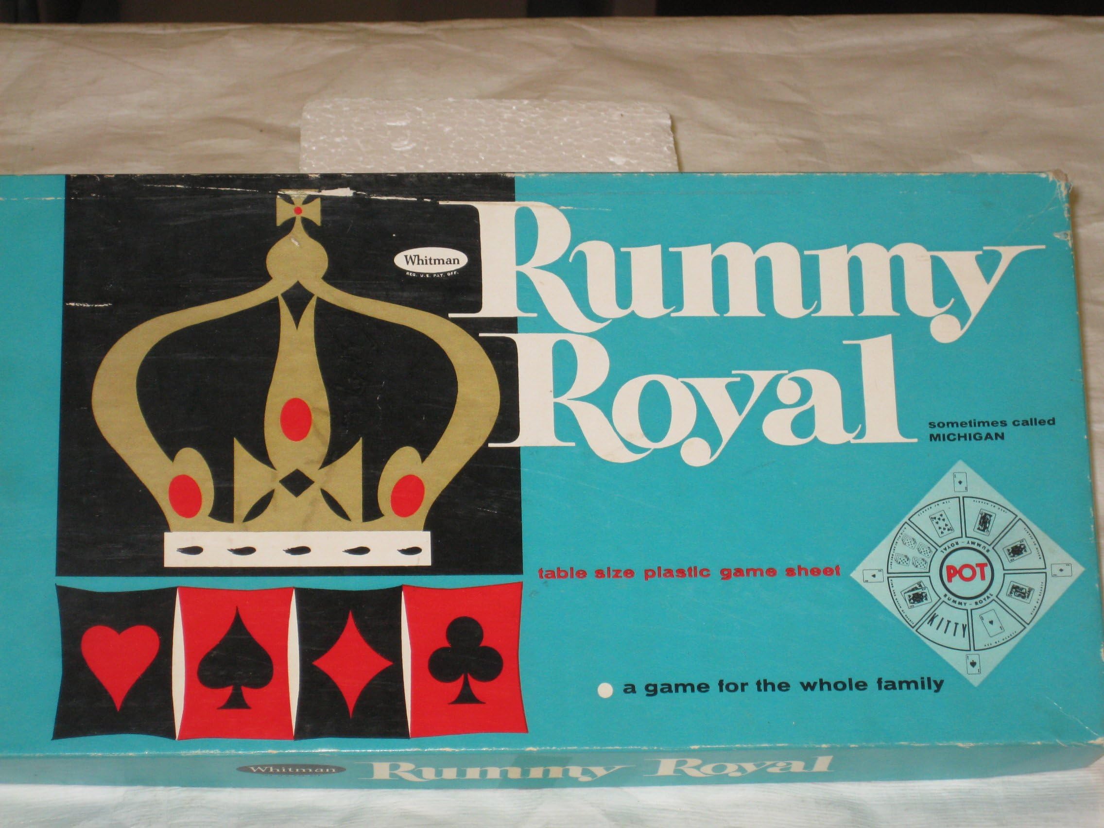 Whitman Rummy Royal (Sometimes Called Michigan) Table Size Plastic Sheet
