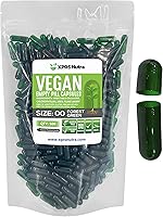 Vista 24 de XPRS Nutra Size 00 Empty Capsules - 500 Count Empty Vegan Capsules - Vegetarian Empty Pills - DIY Vegetable Capsule Filling- Veggie Pill Caps (Peach)