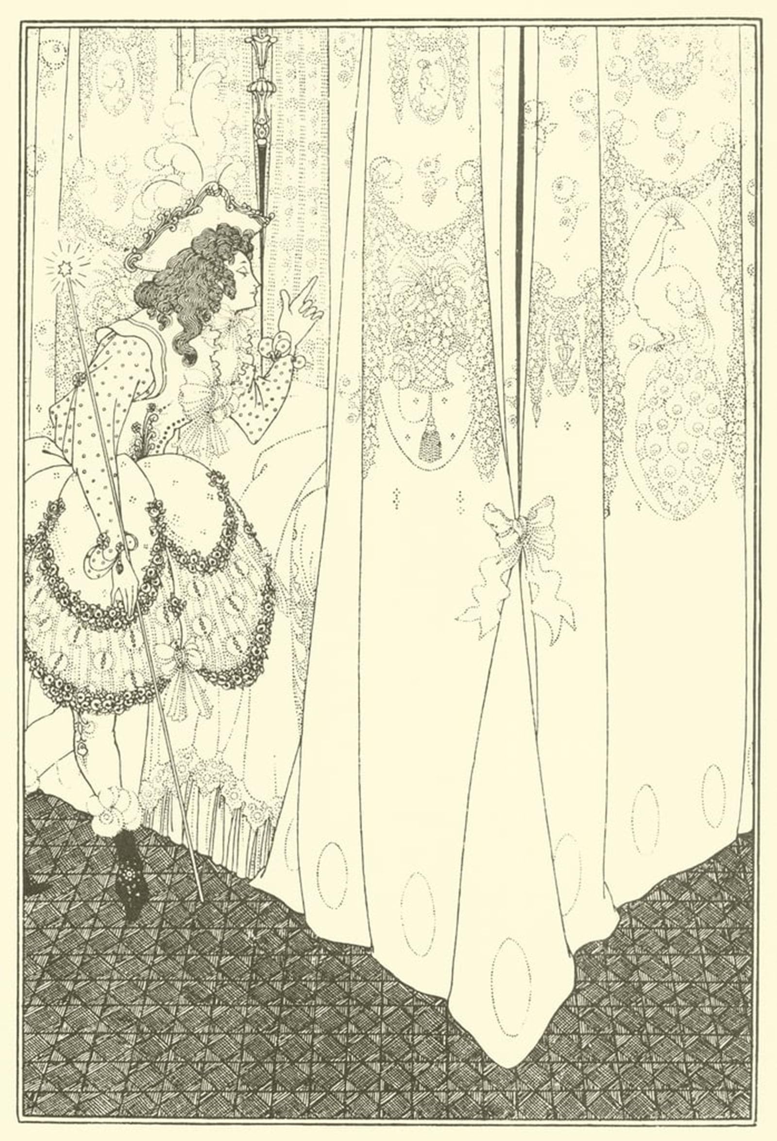 POSTERIIk Famous Animal Posters Vintage Picture the Dream From the Rape of the Lock by Aubrey Beardsley Modern Wall Decor for Home Decor 60x90cm