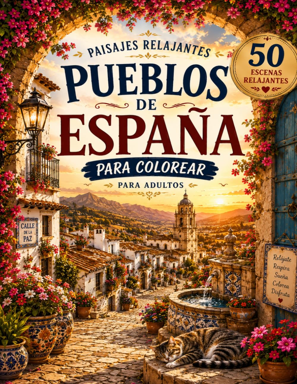 Paisajes Relajantes: Pueblos de España para Colorear