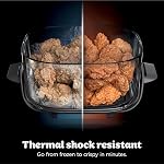 Système de cuisson à air portable Ninja Crispi en verre – 4-Qt et 6 tasses de conteneurs CleanCrisp, non toxiques, étanches, lavables au lave-vaisselle – Friture à air, cuisson, Max Crisp, réchauffage FN101CGY (Version canadienne)