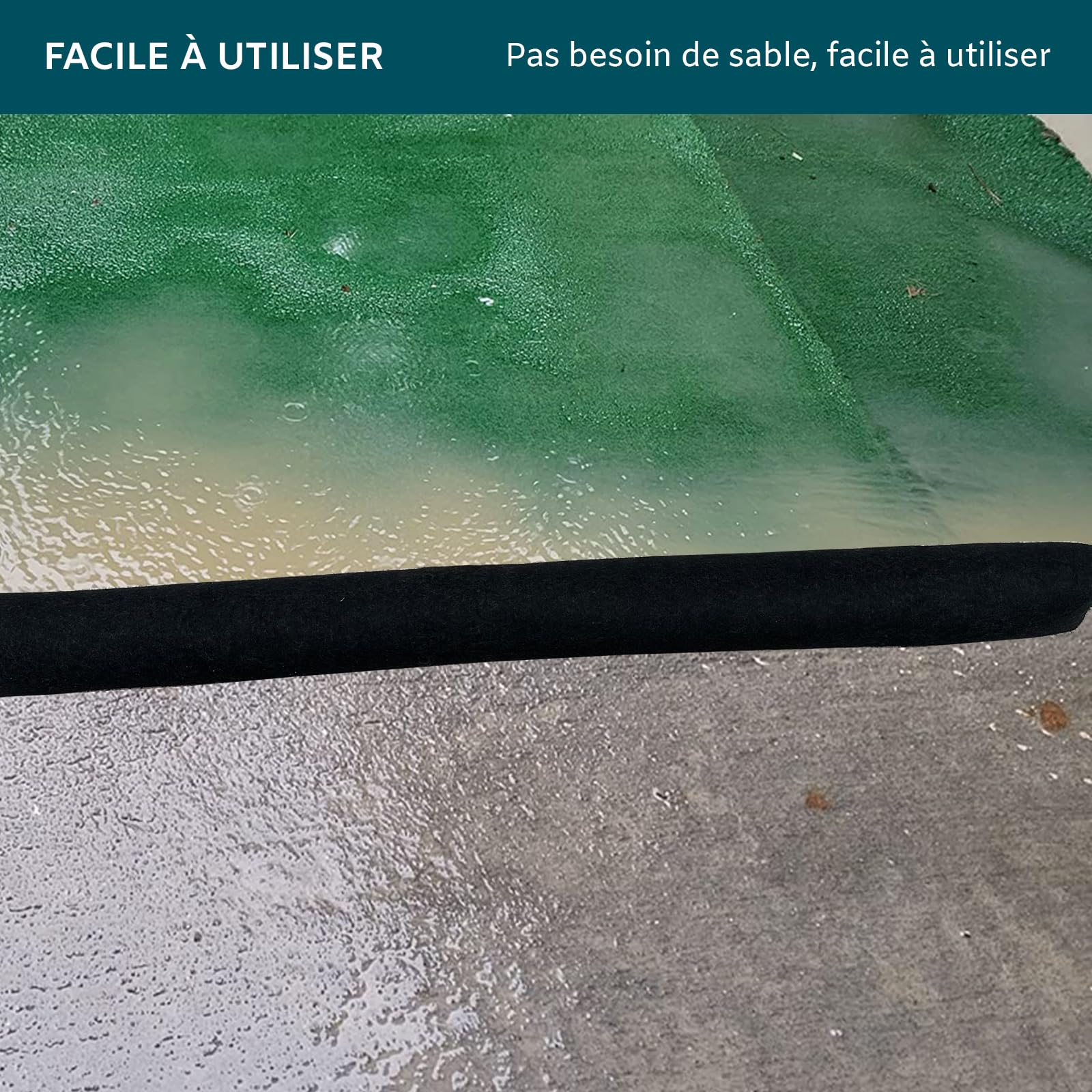 Juego de 4 barreras antiinundación activadas por agua de 150 cm para puerta de casa, bolsas antiinundación sin arena para garaje y sótano (150 cm - 4 unidades)
