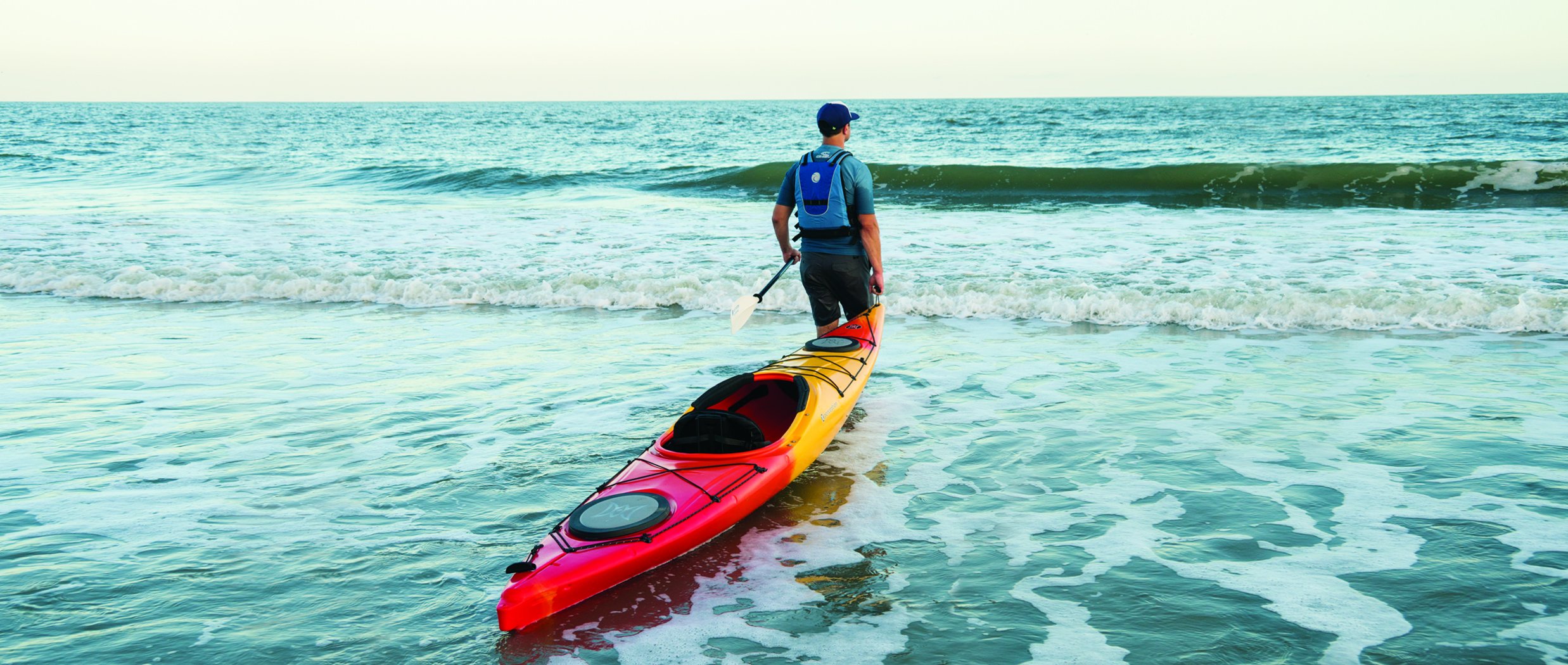 Perception Kayaks Carolina 12 | Sit Inside Touring Kayak | Large Front and Rear Storage | 12' | Sunset