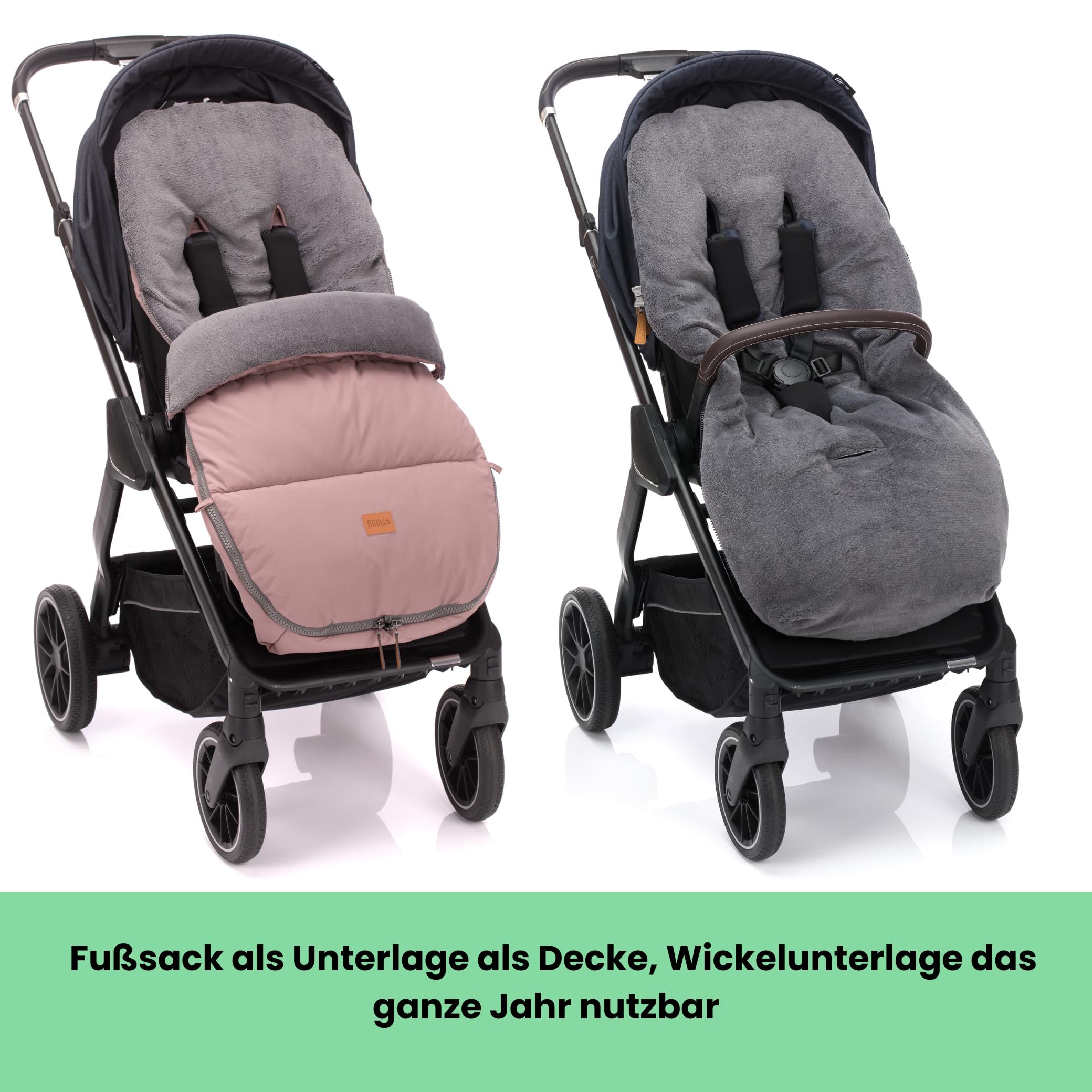 Fillikid Winterfußsack Kinley Exklusiv Babyfußsack Winter waschbar Universal Kinderfußsack