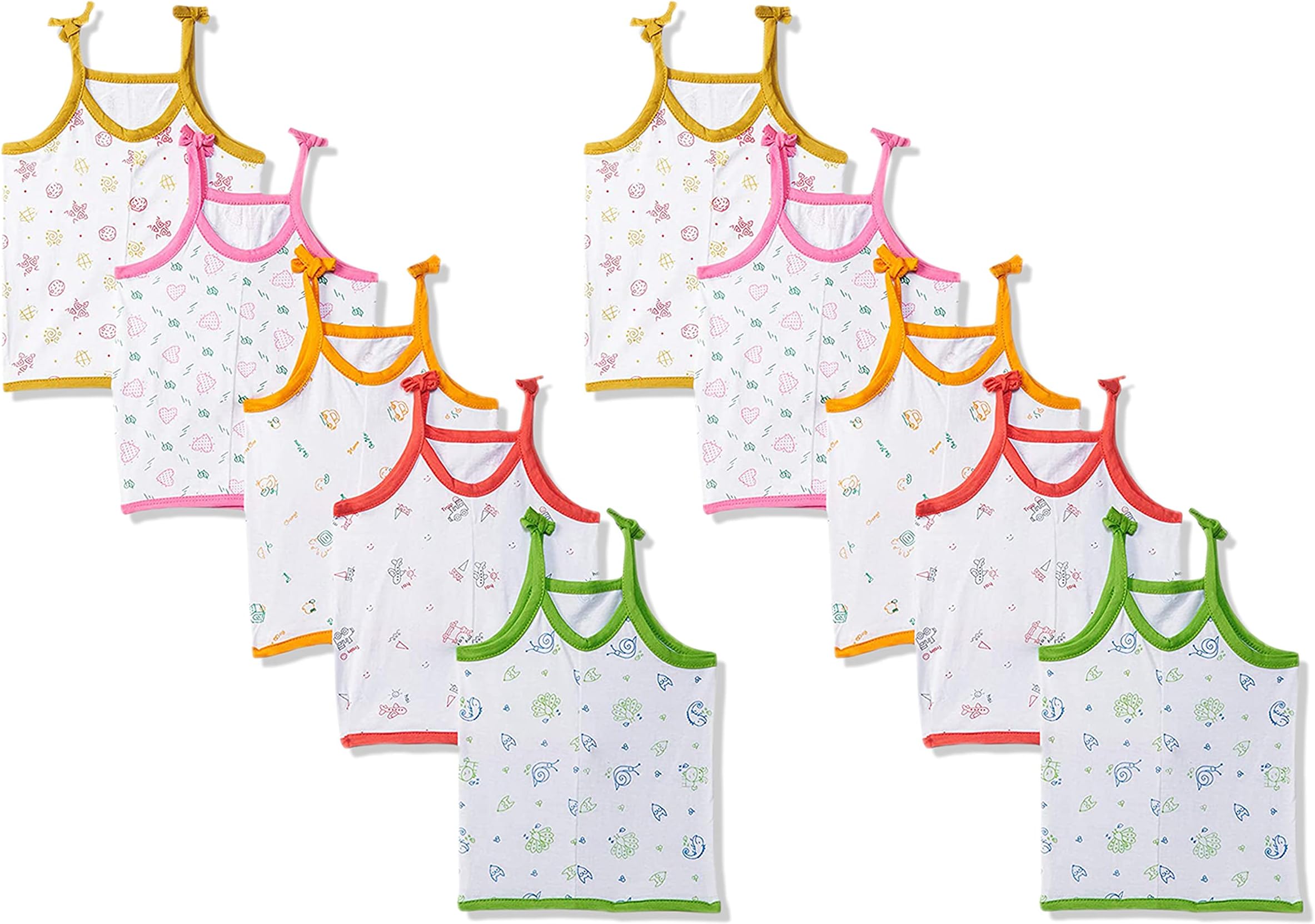 South Sailor New Born baby Boys and baby Girls Cotton jabla set Multicolor (Pack of 5)