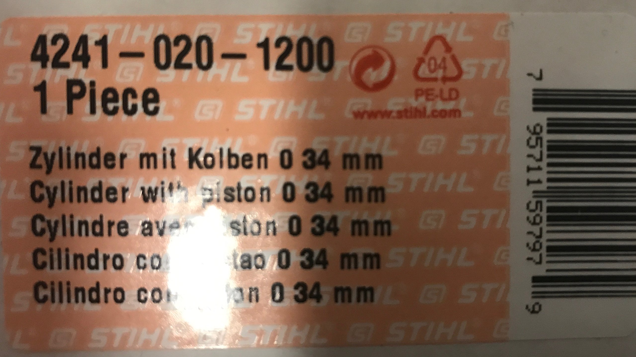 STIHL ZYLINDER MIT KOLBEN Ø 34 MM 4241 020 1200/795711597979