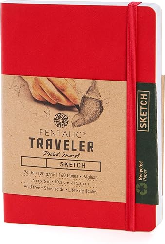 Cuaderno de bocetos Travelers Dot Grid Pentalic Art, libre de ácidos