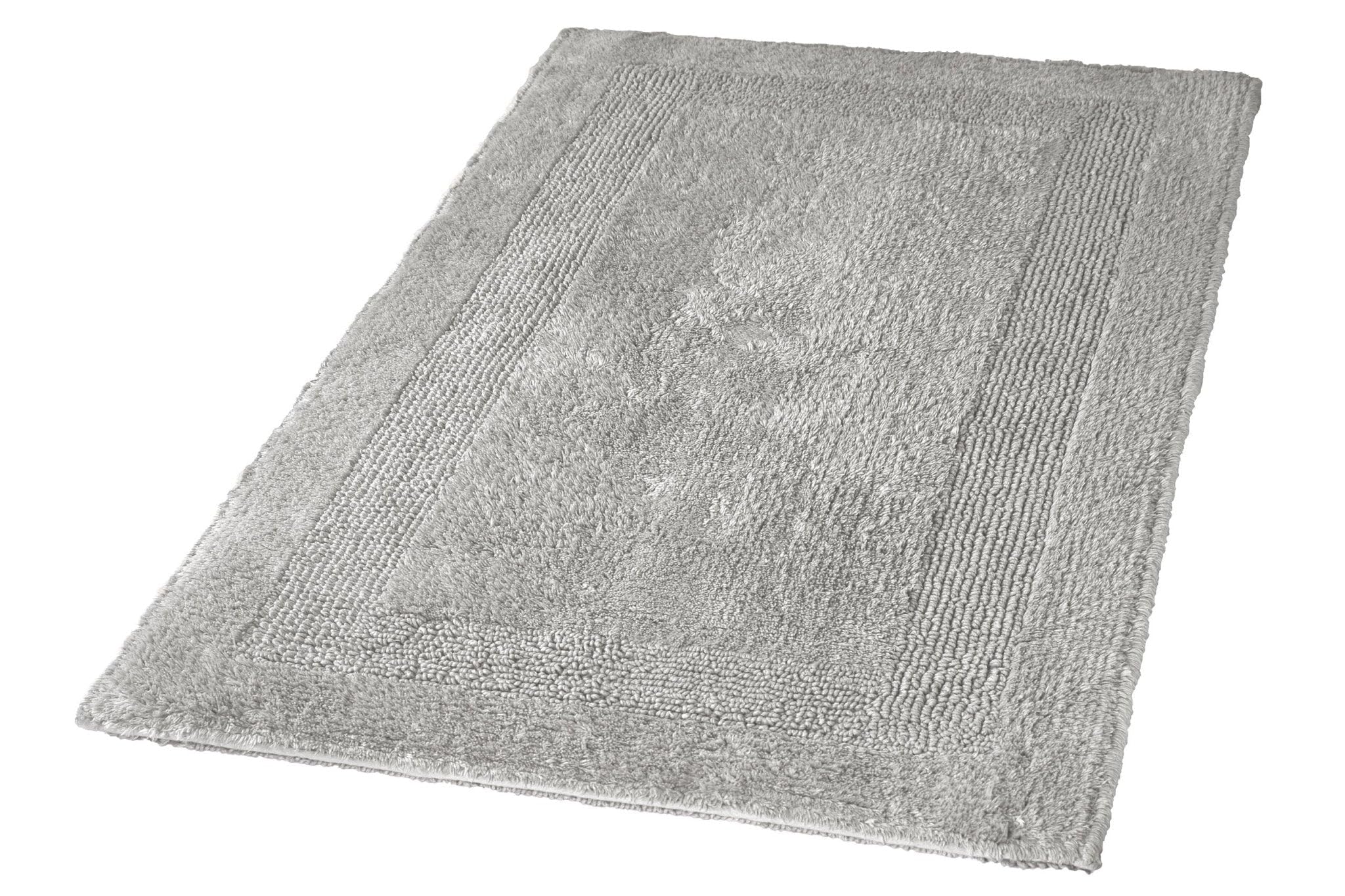 Kleine Wolke Silvergrey 80 X 140 Cm 100 Percent Cotton Bath Rug, Silver/Grey