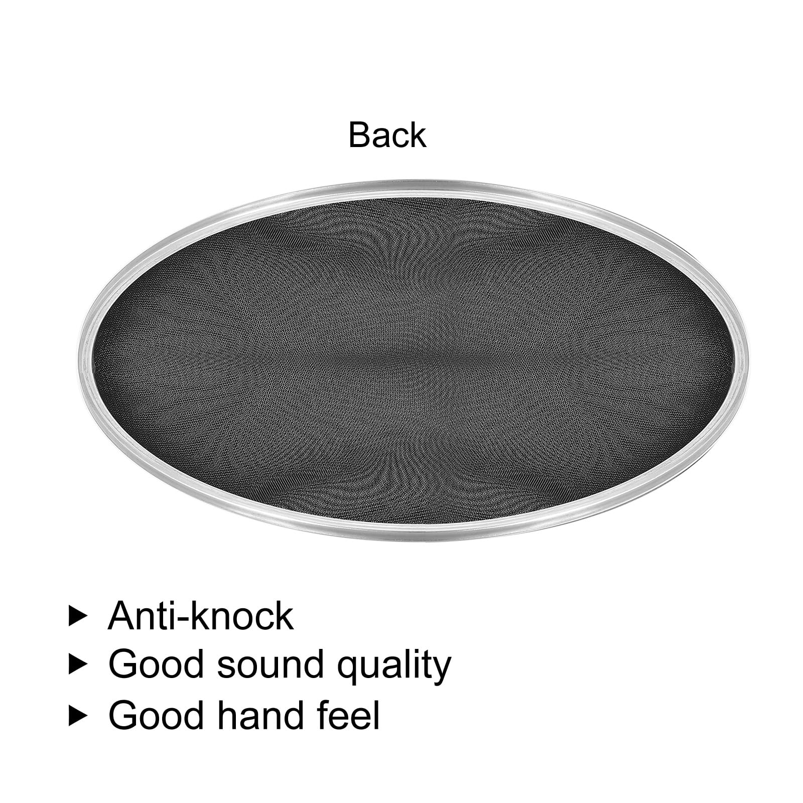 sourcing map 20 Zoll Trommelfell Percussion Mesh-Trommelkopf Schlagzeug Patch, Schwarz, Doppelschichtig, Mesh-Form, Silent Mute Drum Skin Drum Practice Percussion Instrument Zubehör