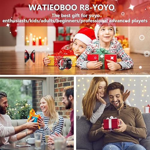 Miniatura 6 de WATIEOBOO R8 Responsive Yoyo Professional, Yoyo de metal para niños y adultos principiantes, rodamiento Yoyo de repuesto que no responde para