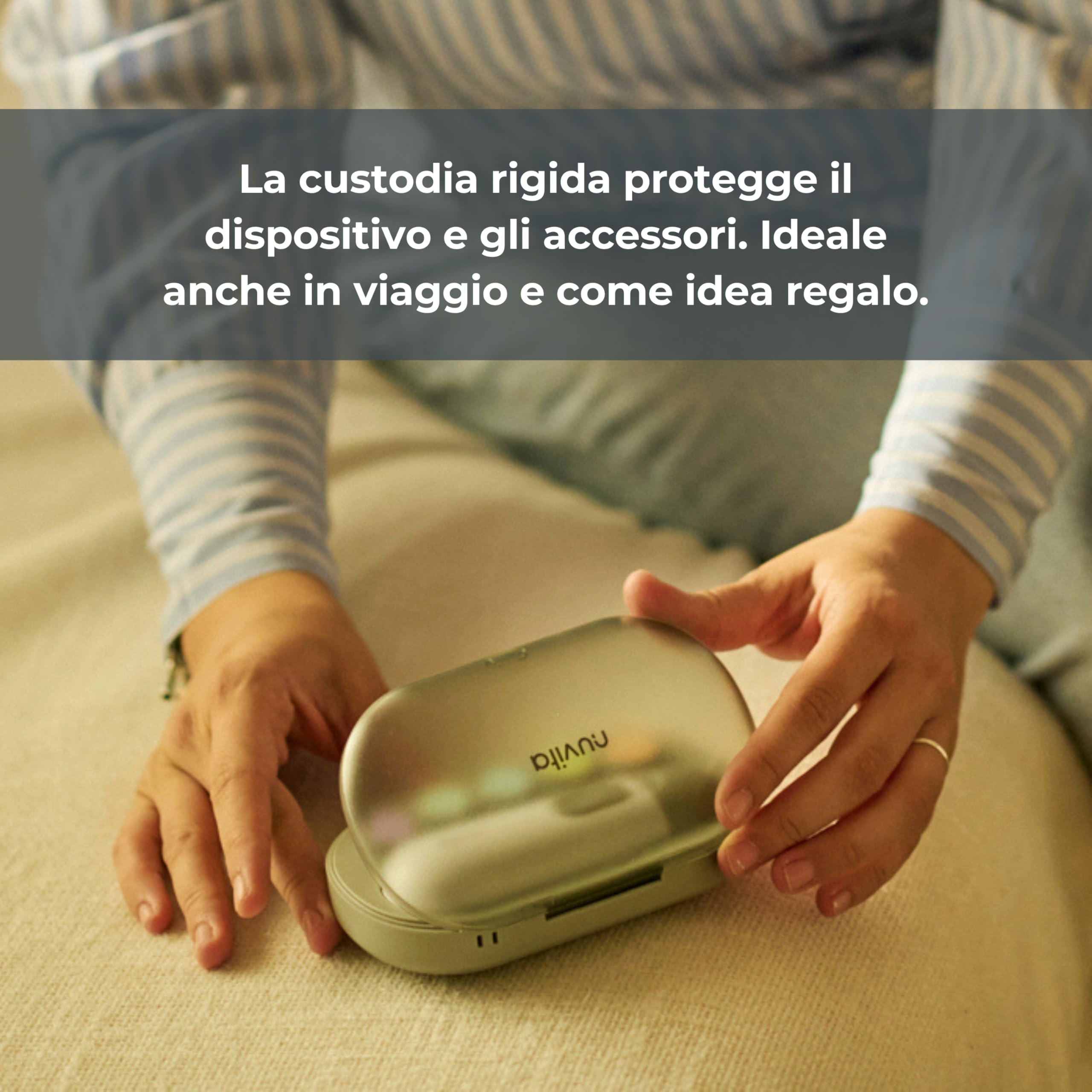 Nuvita 1130 Tagliaunghie Trimmy Lima Elettrica per Unghie di Neonati e Bambini – Sicuro, Delicato e Facile da Usare con Doppia Velocità, Include 5 Testine per Limatura e Custodia da Viaggio