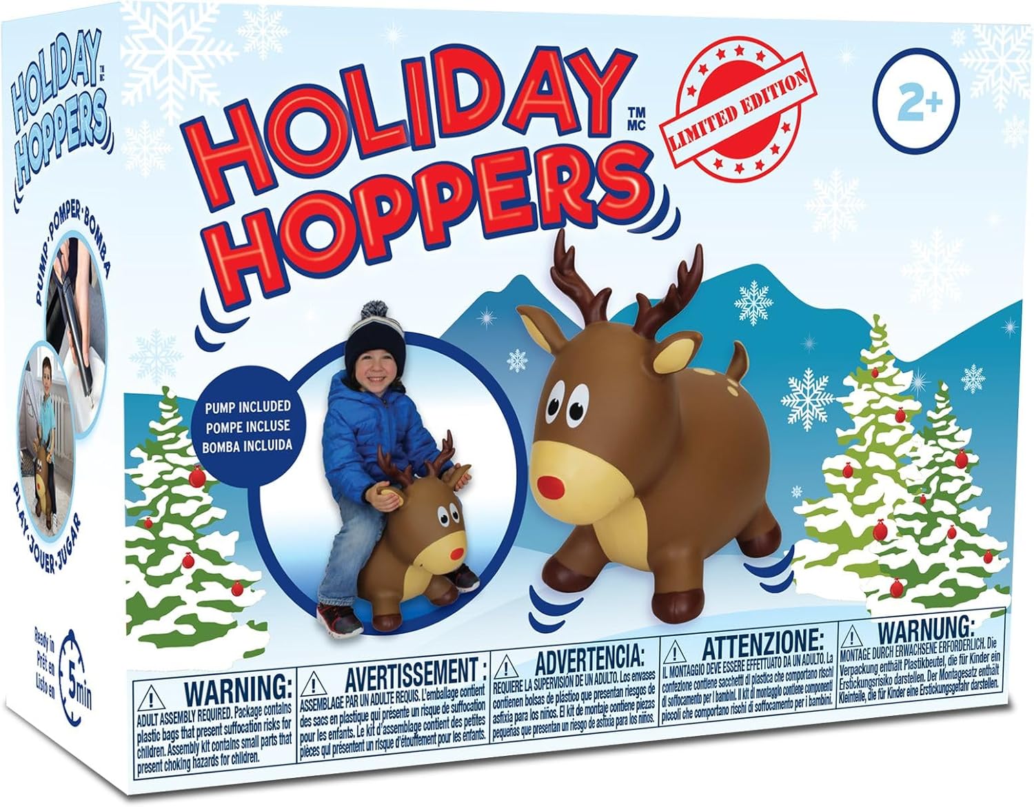 Farm Hoppers Wildlife Hopper Inflatable Toddler Safe Bouncing Deer Plus Pump