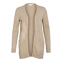 Vila Cardigan da Donna VIRIL Basic, Natural Melange