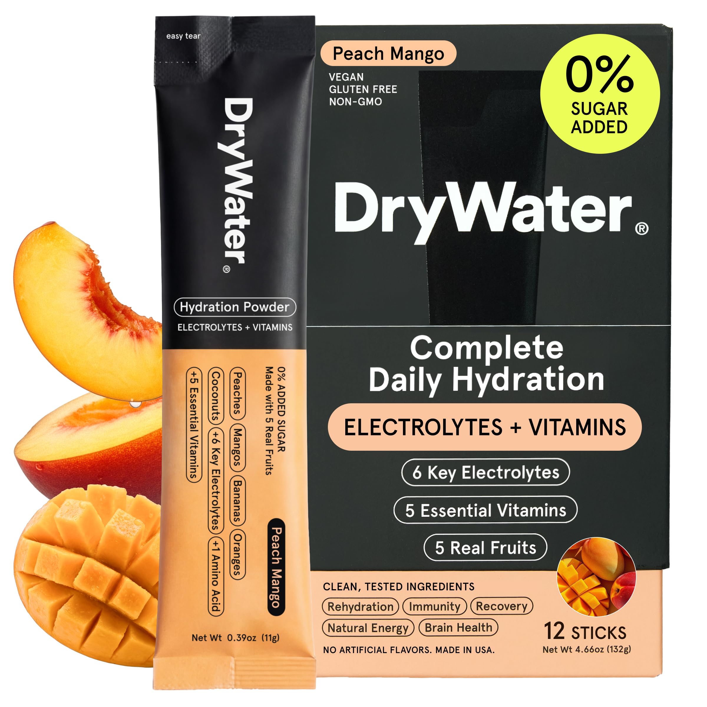 DryWater Electrolytes + Vitamins Hydration Packets, Mixed Berry 12 Pack — Amazon image 12
