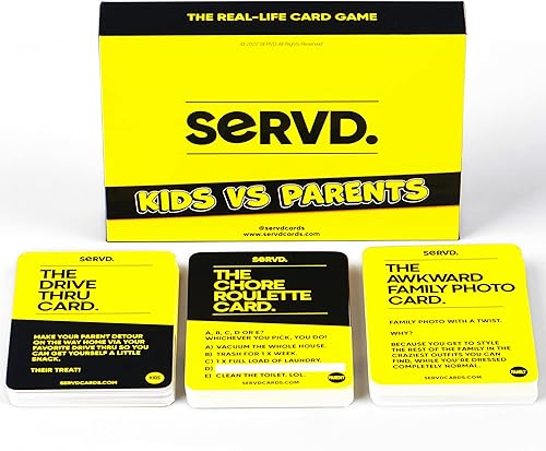 Miniatura 6 de SERVD - Niños contra padres - El divertido juego de cartas familiares de la vida real | El mejor regalo para Navidad, cumpleaños y diversión