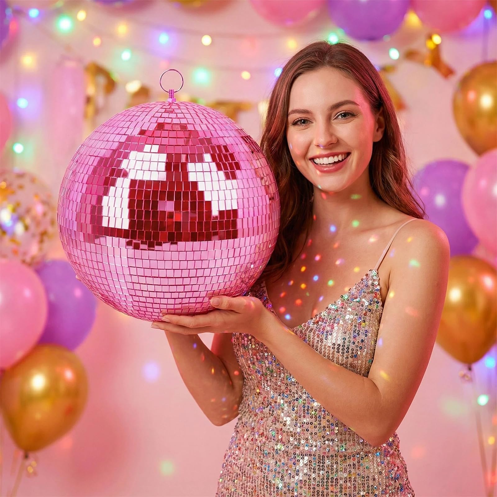 LGB HOT PT Mirror ball Champagne ×sil Amazon.com: Mirror Ball for Disco DJ Club Party Wedding Home Decor