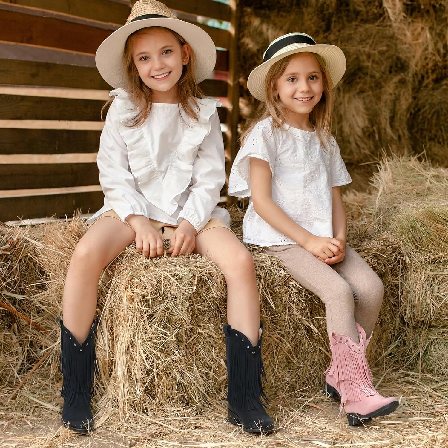 Rollda Girls Cowboy Boots Tassel, Fringe Cowgirl Boots, Kids Western Boots image 3