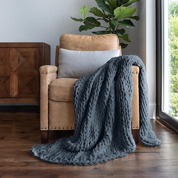 Linens & Hutch Chunky Knit Throw Blanket - Thumbnail 4