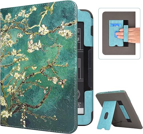 Caweet Funda para Nook GlowLight 4 Plus de 7.8 pulgadas versión 2023, funda protectora plegable de piel sintética premium con ranura para tarjetas y