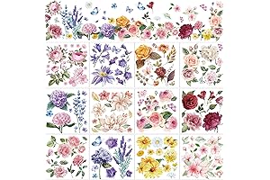 Exquisite Floral Transfer Decals for Uplifting Home Decor and Artistic Crafts