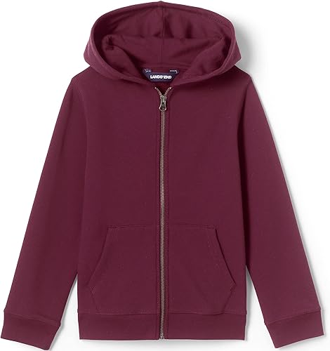 Lands' End Sudadera con cremallera frontal para uniforme escolar para niños