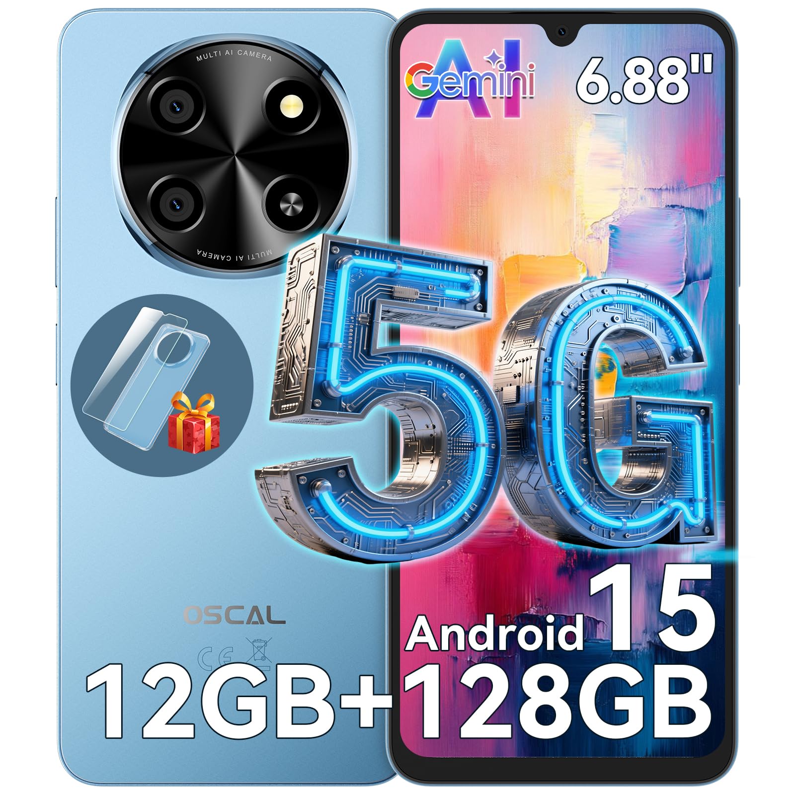【5G対応】OSCAL TIGER8 Android15 24GB+128GB Amazon.co.jp: OSCAL TIGER8 5G Sim-Free Smartphone, Android 15