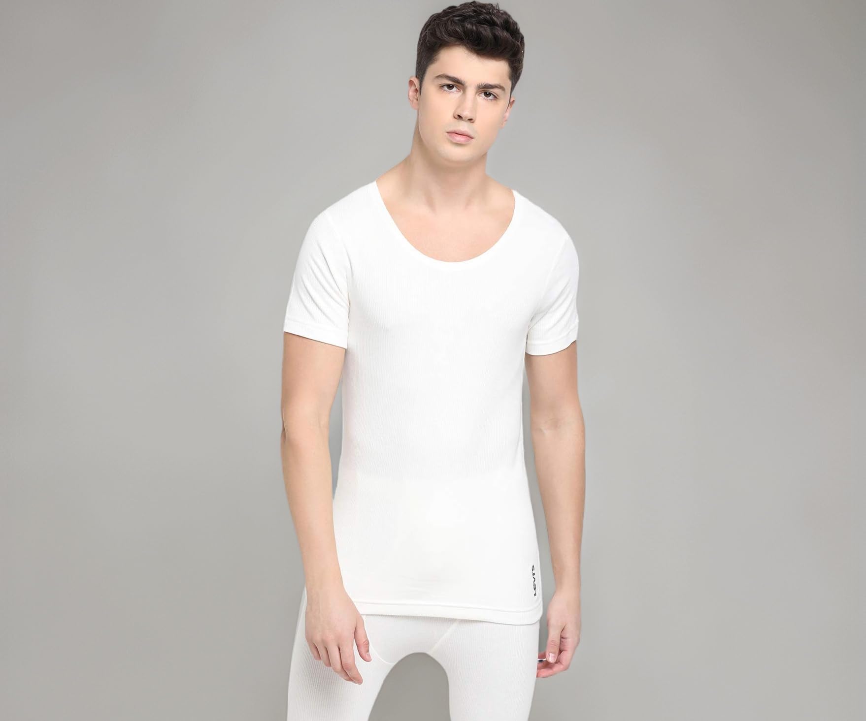Men's Cotton Solid Regular Fit Thermal Top