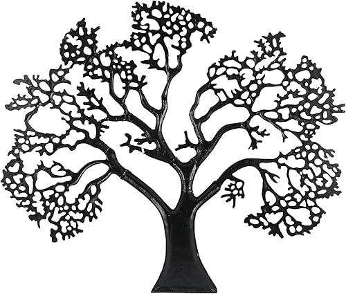 Miniatura 8 de Deco 79 68500 Decor - Escultura para interiores y exteriores con hojas, arte de pared de 93 x 2 x 41 pulgadas, marrón