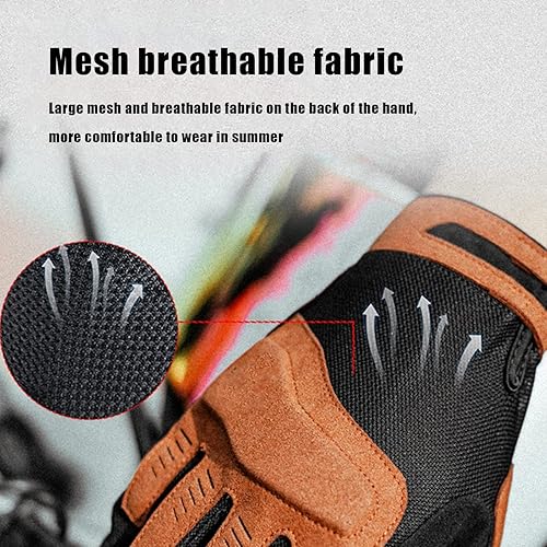 Miniatura 2 de MONBEQ Guantes de verano para motocicleta con pantalla táctil para hombres y mujeres, guantes de equitación transpirables para nudillos