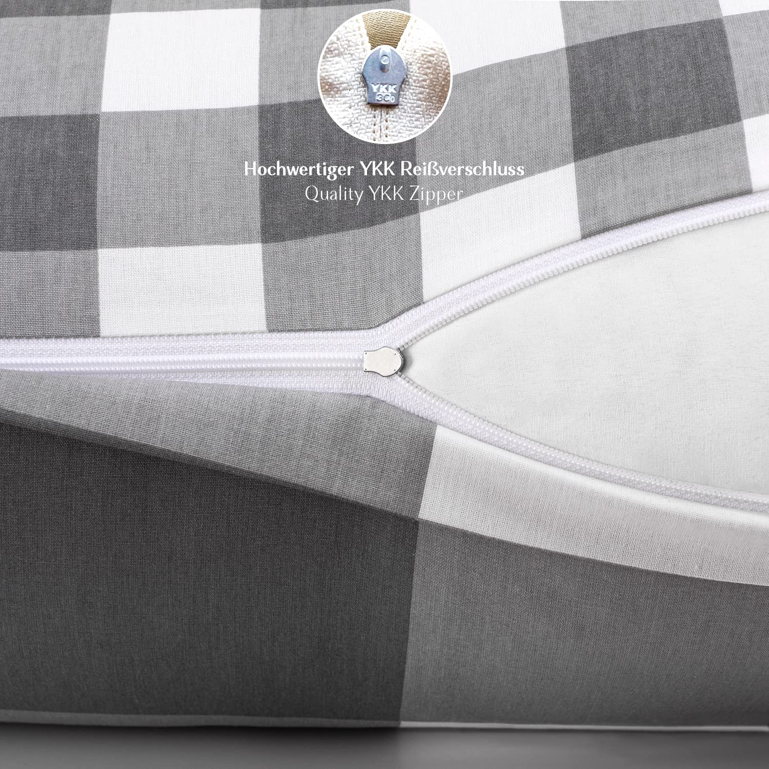 Alreya 3-Piece Renforcé Bed Linen 240 x 220 cm with 2 Cushion Covers 80