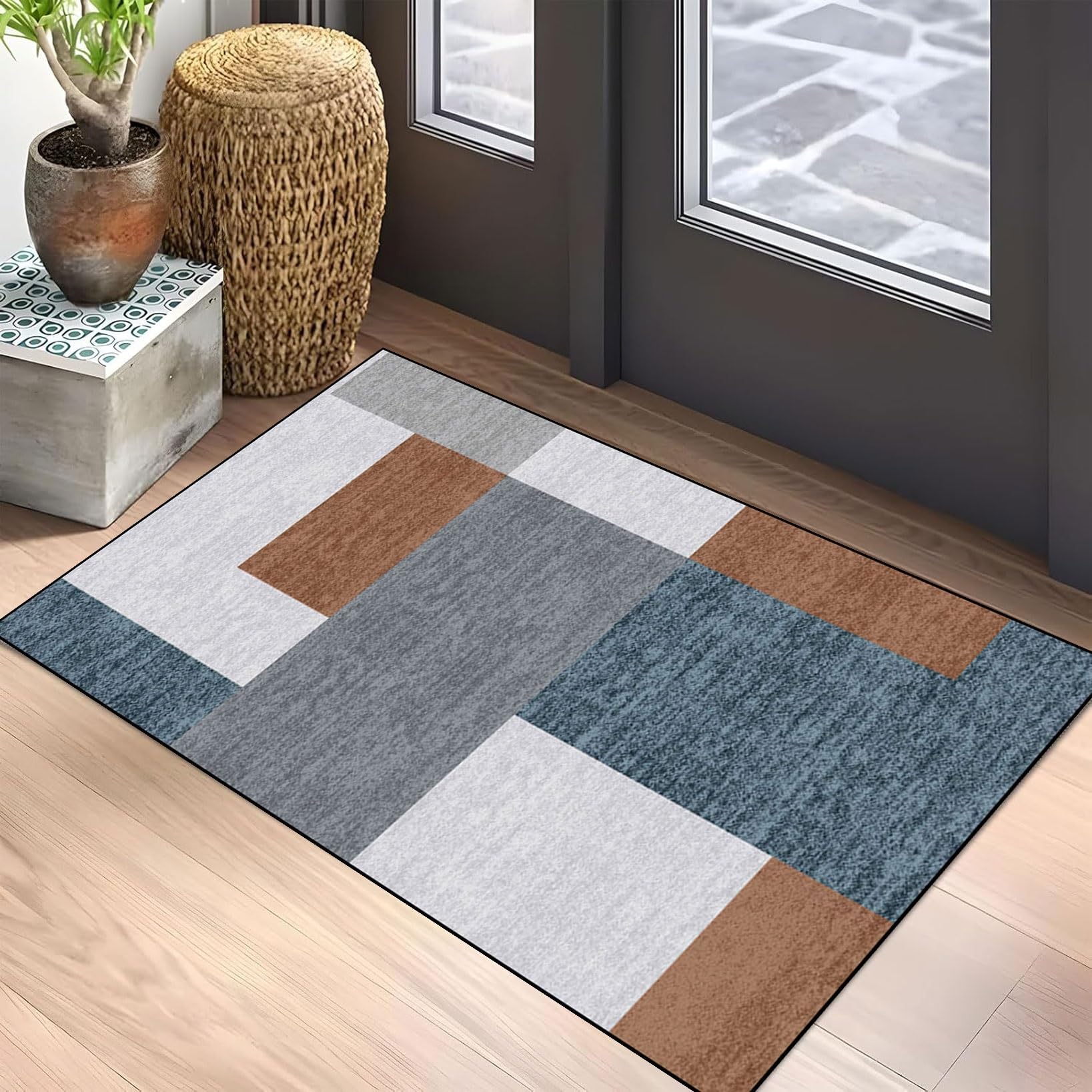 Dywanik Dywanowy 100 x 230 cm Gumowy Spód Bardzo Długie Dywaniki Wejściowe Do Przedpokoju Kuchnia Przedpokój Pralnia, Zmywalny, D
