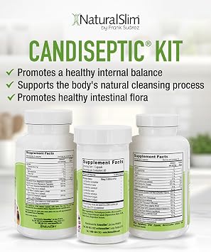 NaturalSlim Candispetic Kit -Advanced Candida Cleanse & Gut Health Support System - Promotes Metabolism, Energy, Healthy Body Composition & Flora Balance with Oregano Oil, Probiotics and Magnesium 1pk