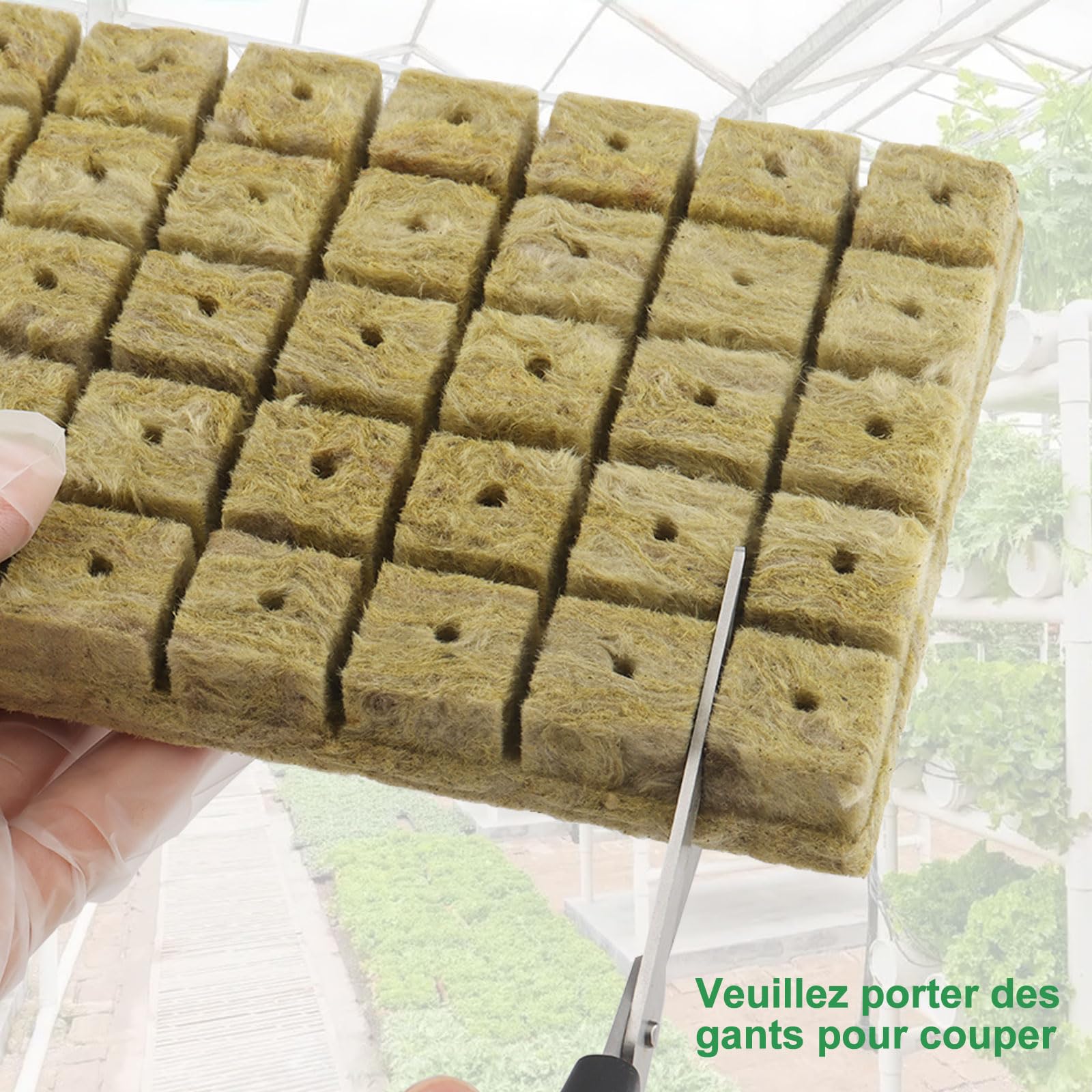 XCRPRT 28 stuks steenwol blokjes, steenwol set, steenwol groei- en kweekmat, bodemloze hydrocultuur kweekmat, rockwool kubus, steenwolblokjes voor stekken, klonen, kweek 4 * 4 * 4 cm